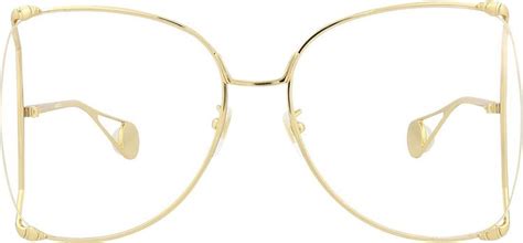 Buy Gucci Oversized Frame Sunglasses 'Gold' .